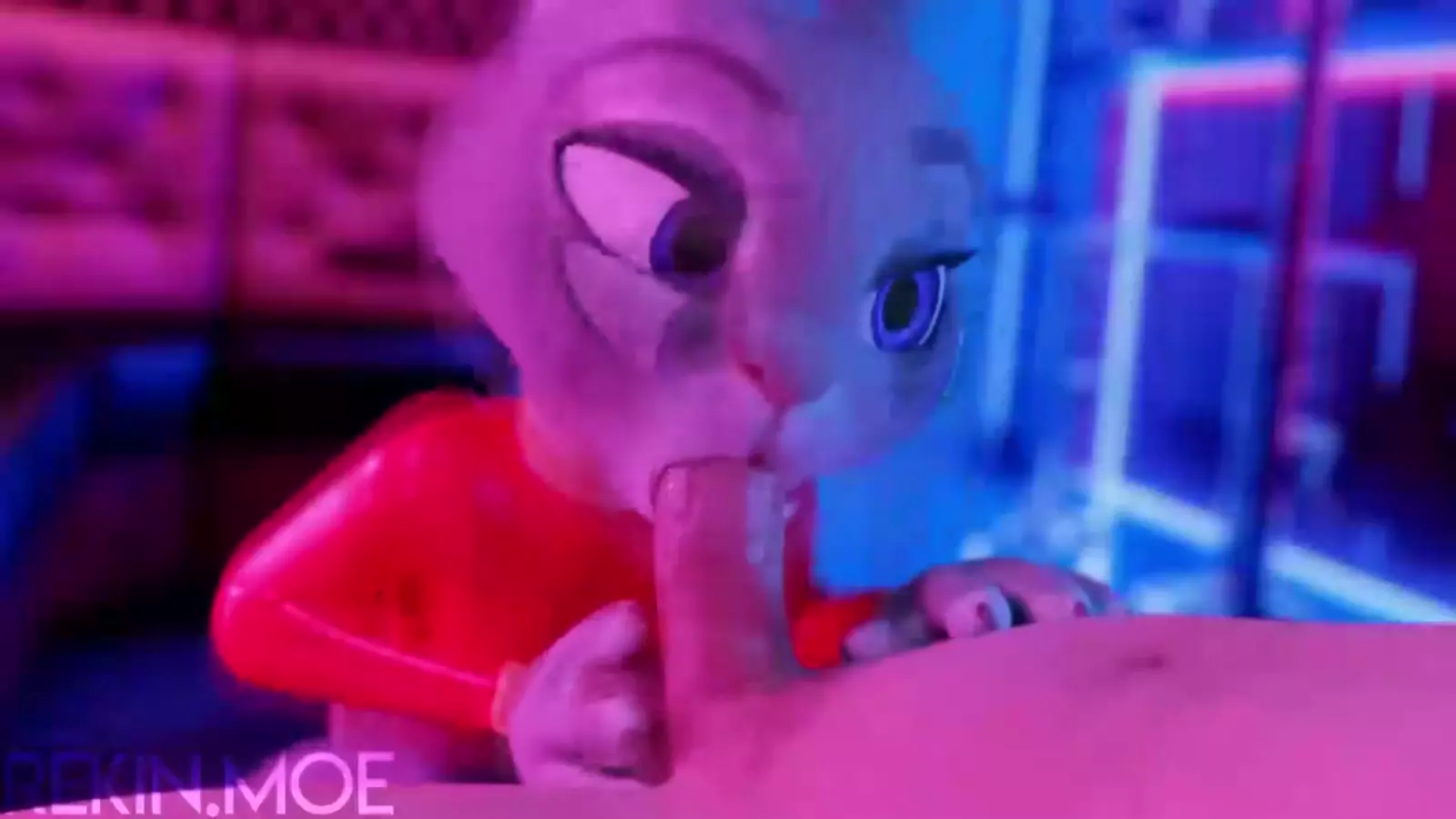 Funny artaffe character delightedly experiencing cum cum on self